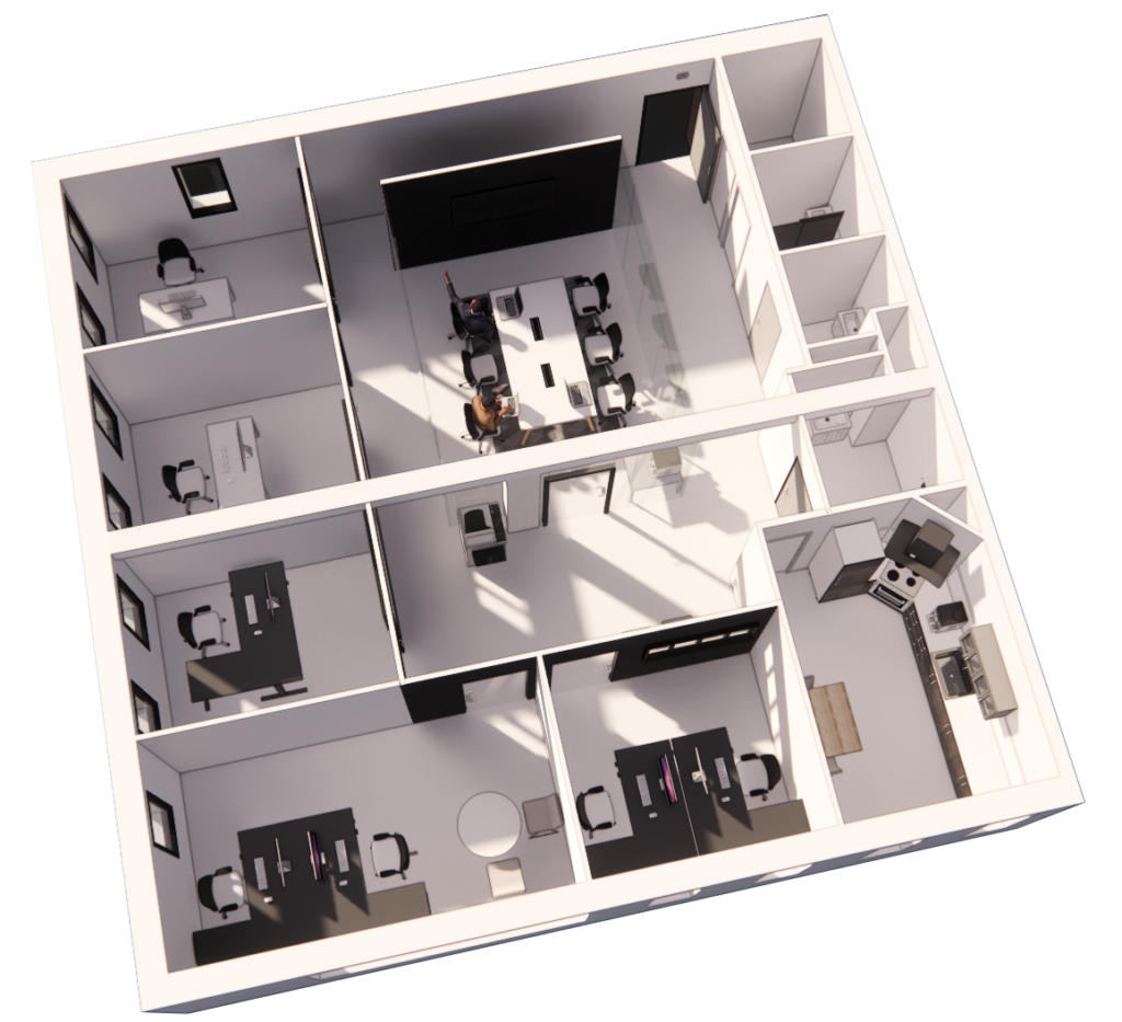 Vue 3D des locaux de l’Espace InnovaPI à Quimper